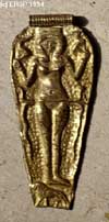 Gold plaquettes with female figures